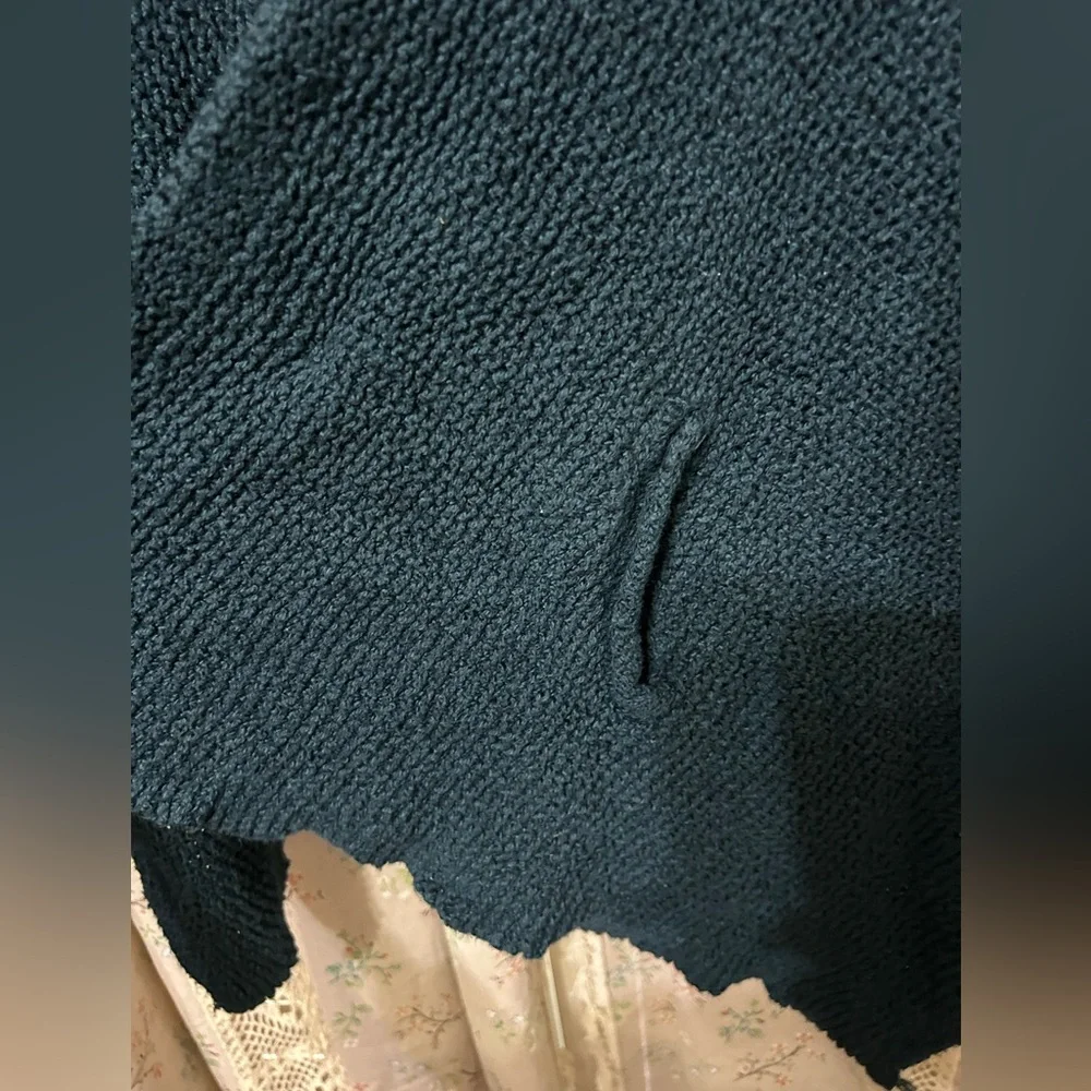 Free People Shark Hem Open Knit Cardigan With Pockets Oversized Size XS‎
